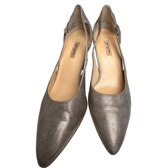 Paul Green Contessa Smoked Brushed Gold Pumps Leather Sz 7 Women's Shoes Career - Picture 14 of 16